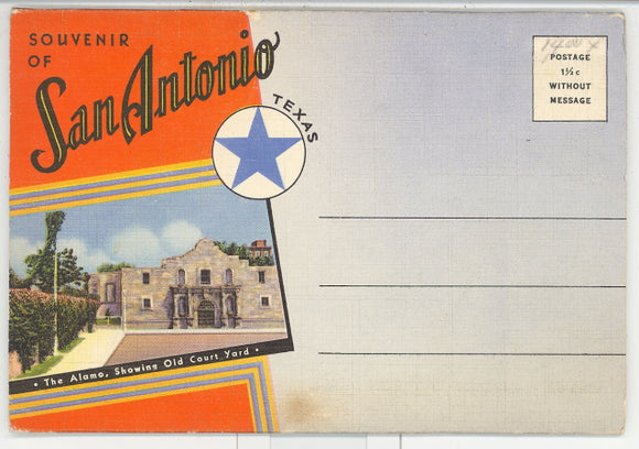 San Antonio, Texas Souvenir Folder - Carey's Emporium