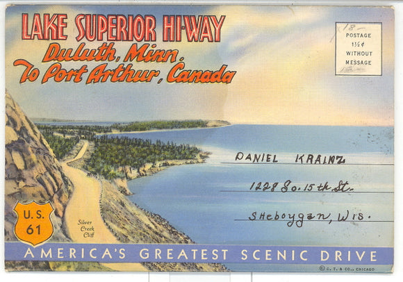 Lake Superior Hi-Way, Duluth, Minn. to Port Arthur, Canada Souvenir Folder - Carey's Emporium