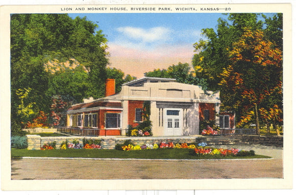 Lion and Monkey House, Riverside Park, Wichita, KS - Carey's Emporium