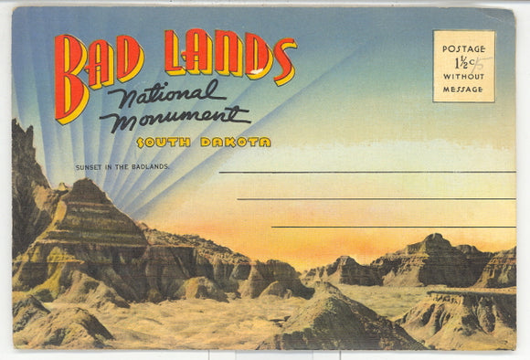 Badlands National Monument SD Souvenir Folder - Carey's Emporium