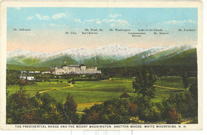 Presidential Range and the Mount Washington Bretton Woods, White Mountains, NH - Carey's Emporium