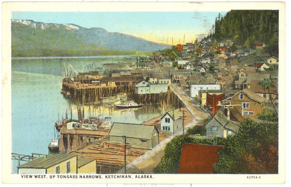 View West, Up Tongass Narrows, Ketchikan, AK - Carey's Emporium