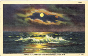 Atlantic Ocean by Moonlight at Coronado Beach, Homestead, FL - Carey's Emporium