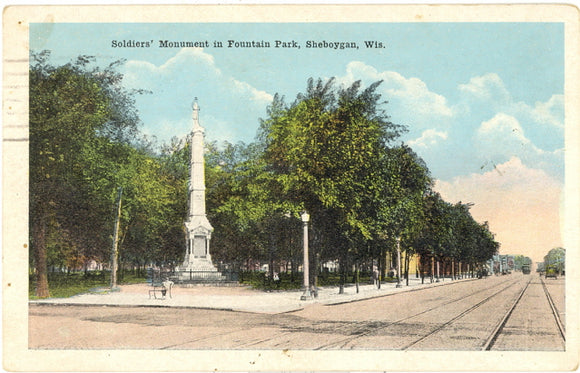 Soldiers' Monument in Fountain Park, Sheboygan, WI - Carey's Emporium