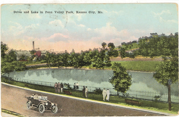 Drive and Lake in Penn Valley Park, Kansas City, MO - Carey's Emporium