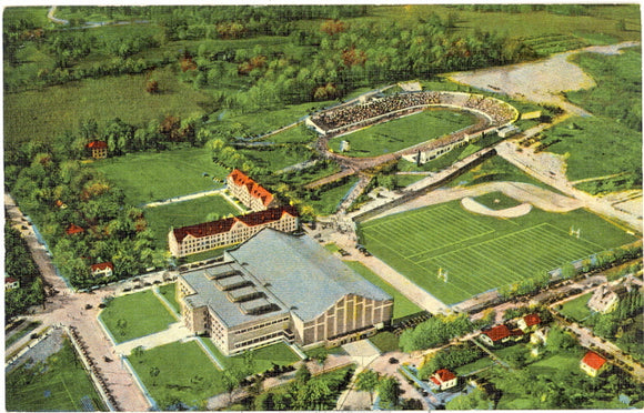 Aerial View of Athletic Department of Purdue University, La Fayette, IN - Carey's Emporium