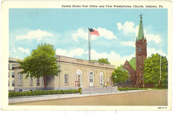 United States Post Office and First Presbyterian Church, Indiana, PA - Carey's Emporium