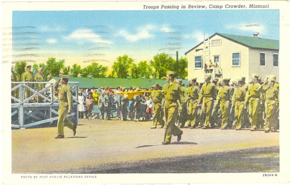 Troops Passing in Review, Camp Crowder, MO - Carey's Emporium
