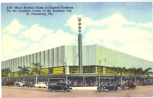 Maas Brothers Home of Tropical Fashions, On the Sunshine Corner of the Sunshine City, St. Petersburg, FL - Carey's Emporium