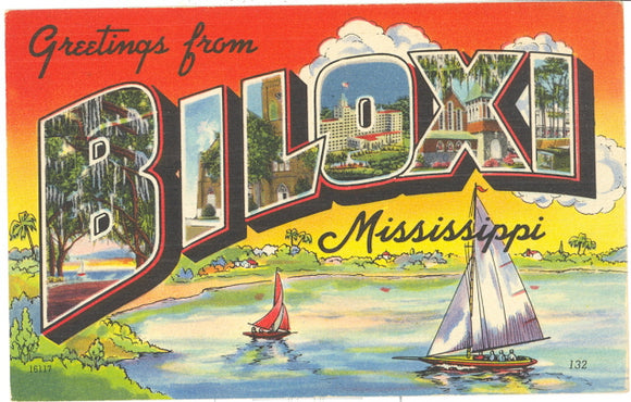 Greetings from Biloxi, MS Large Letter - Carey's Emporium