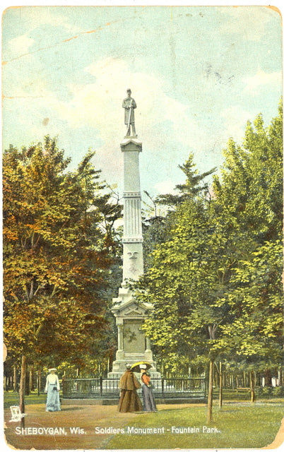 Soldiers Monument, Fountain Park, Sheboygan, WI - Carey's Emporium