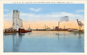 C. & N. W. Ry. Elevator and Northern Paper Mills, Green Bay, WI - Carey's Emporium