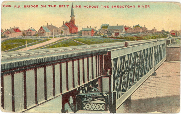 R. R. Bridge on the Belt Line Across The Sheboygan River, Sheboygan, WI - Carey's Emporium
