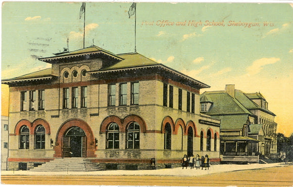 Post Office and High School, Sheboygan, WI - Carey's Emporium