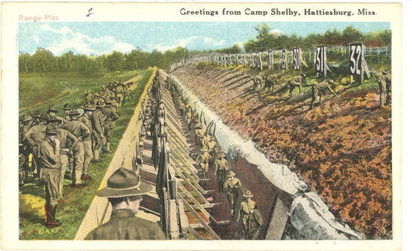 Range Pits, Greetings from Camp Shelby, Hattiesburg, MS - Carey's Emporium