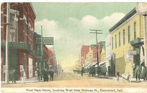 West State Street, Looking West from Holman St., Hammond, IN - Carey's Emporium