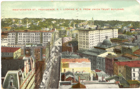 Westminster St., Looking N. E. From Union Trust Building, Providence, RI - Carey's Emporium