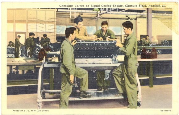 Checking Valves on Liquid Cooled Engine, Chanute Field, Rantoul, IL - Carey's Emporium