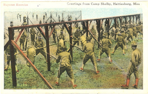 Bayonet Exercise, Greetings from Camp Shelby, Hattiesburg, MS - Carey's Emporium