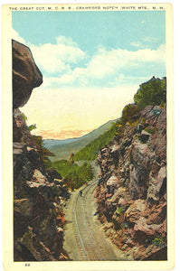 Great Cut, M. C. R. R., Crawford Notch, White Mts., NH - Carey's Emporium