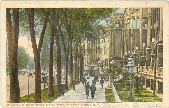 Broadway, Showing United States Hotel, Saratoga Springs, NY - Carey's Emporium