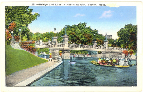 Bridge and Lake in Public Garden, Boston, MA - Carey's Emporium