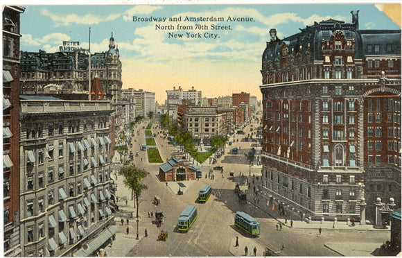 Broadway and Amsterdam Avenue, North from 70th Street, New York City, NY - Carey's Emporium