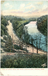 View of State Road and River Looking East, Orange, MA - Carey's Emporium