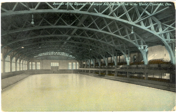 Interior of the Elysium, Largest Ice Skating Rink in the World, Cleveland, OH - Carey's Emporium