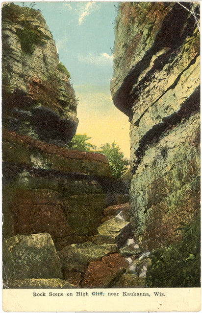 Rock Scene on High Cliff, near Kaukauna, WI - Carey's Emporium
