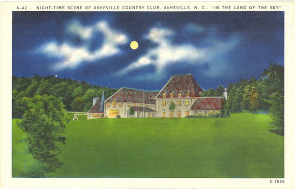 Night-Time Scene of Asheville Country Club, Asheville, NC - Carey's Emporium