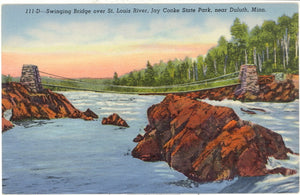 Swinging Bridge over St. Louis River, Jay Cooke State Park, near Duluth, MN - Carey's Emporium