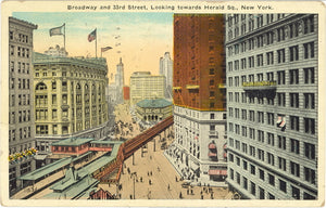 Broadway and 33rd Street, Looking Towards Herald Sq., New York, NY - Carey's Emporium