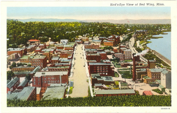 Bird's-Eye View of Red Wing, MN - Carey's Emporium