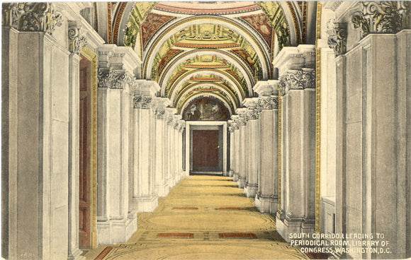 South Corridor Leading to Periodical Room, Library of Congress, Washington, DC - Carey's Emporium