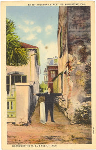 Treasury Street, St. Augustine, FL, Narrowest in U. S., 6 Feet, 1 Inch - Carey's Emporium