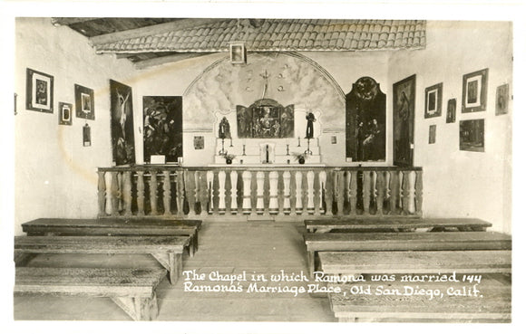 Chapel in Which Ramona Was Married, Ramona's Marriage Place, Old San Diego, CA - Carey's Emporium