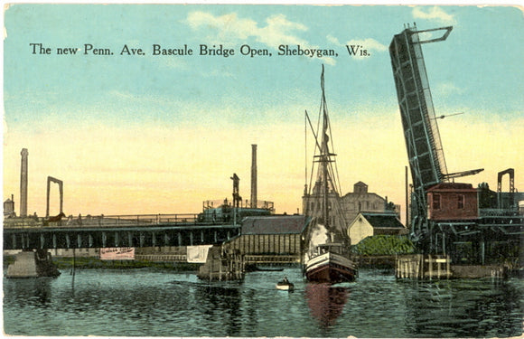 The New Penn. Ave. Bascule Bridge Open, Sheboygan, WI - Carey's Emporium