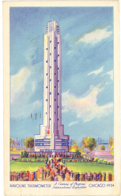 Havoline Thermometer, Century of Progress International Exposition, Chicago, 1933 - Carey's Emporium