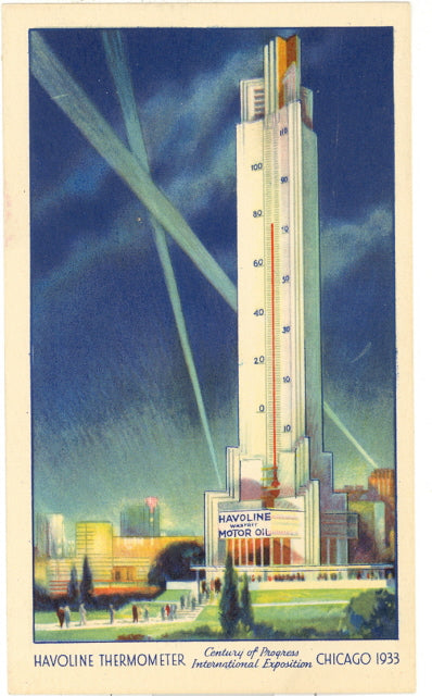 Havoline Thermometer, Century of Progress International Exposition, Chicago, 1933 - Carey's Emporium