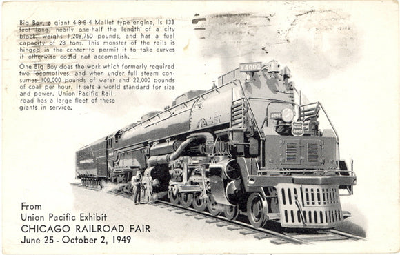 From Union Pacific Exhibit, Chicago Railroad Fair, June 25-October 2, 1949 - Carey's Emporium