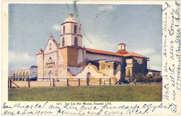 San Luis Rey Mission, Founded 1798 - Carey's Emporium