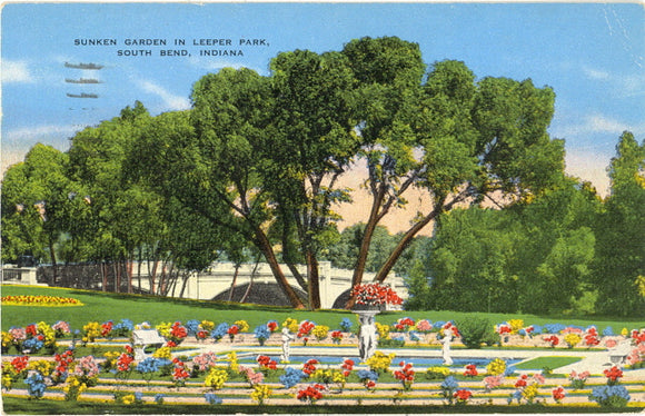 Sunken Garden in Leeper Park, South Bend, IN - Carey's Emporium