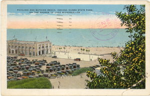 Pavilion and Bathing Beach, Indiana Dunes State Park, IN - Carey's Emporium