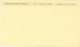 Private Mailing Card. Loraine Aggen De Smith, 1317 N. Seventh Street, WI - Carey's Emporium