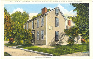 Old Hancock-Clark House, Built 1698, Where Paul Revere Stopped, Lexington, MA - Carey's Emporium