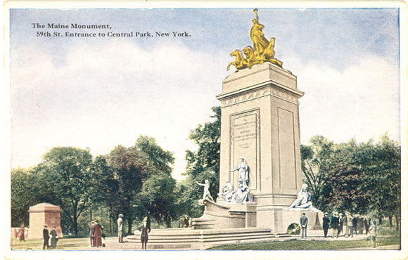 The Maine Monument, 89th St. Entrance to Central Park, New York, NY - Carey's Emporium