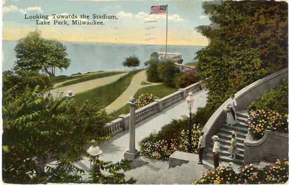 Looking Towards the Stadium, Lake Park, Milwaukee, WI - Carey's Emporium