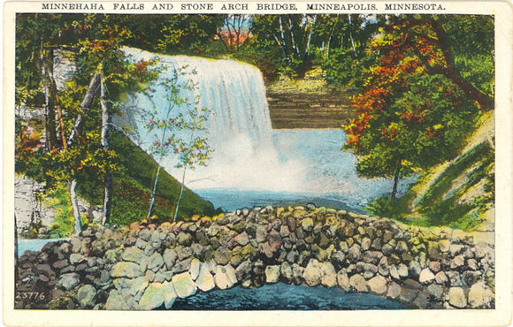 Minnehaha Falls and Stone Arch Bridge, Minneapolis, MN - Carey's Emporium