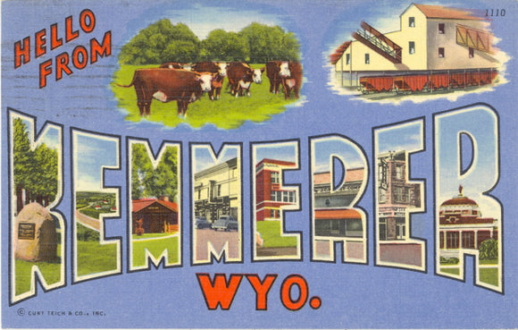 Hello from Kemmerer, WY Large Letter - Carey's Emporium
